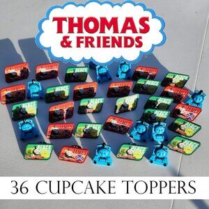 36 Thomas and Friends Train Birthday Party Graduation Cupcake Cake Toppers Picks